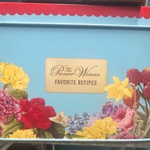 The Pioneer Woman Blue Floral Recipe Box
